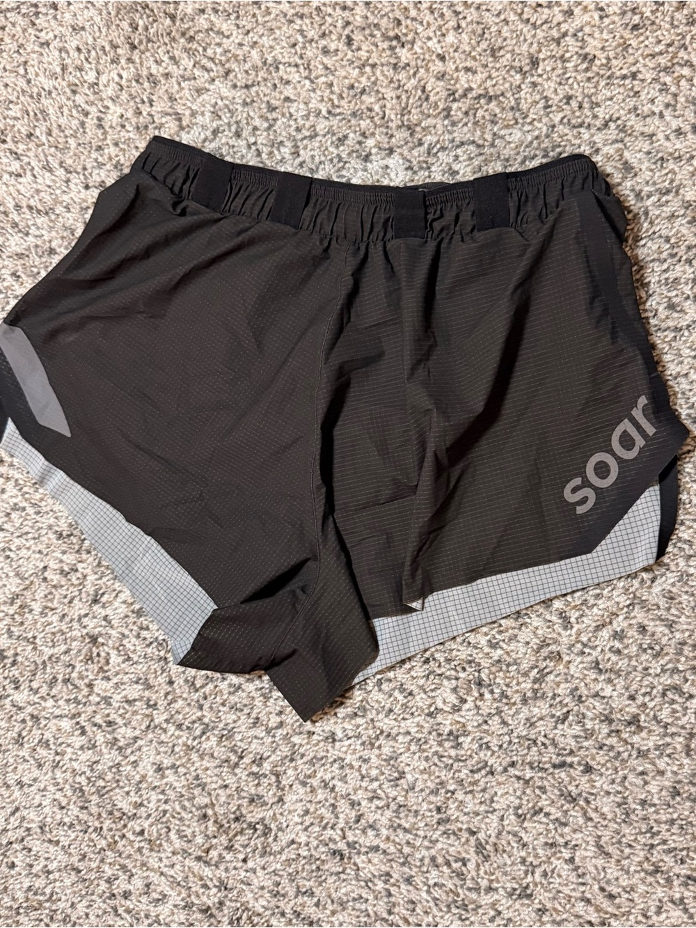 SOAR Women’s Marathon Shorts Small Black Lined Running Race Shorts - Picture 2 of 9